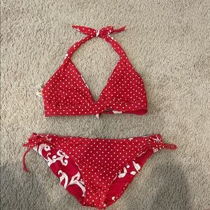 Roxy Reversible Red & White Bikini